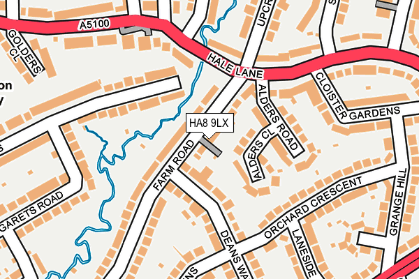 HA8 9LX map - OS OpenMap – Local (Ordnance Survey) HA8 9LX map - OS OpenMap – Local (Ordnance Survey)