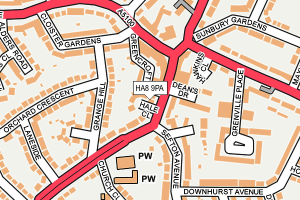 HA8 9PA map - OS OpenMap – Local (Ordnance Survey) HA8 9PA map - OS OpenMap – Local (Ordnance Survey)