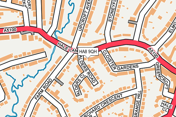 HA8 9QH map - OS OpenMap – Local (Ordnance Survey)