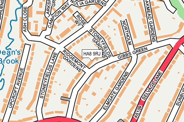 HA8 9RJ map - OS OpenMap – Local (Ordnance Survey) HA8 9RJ map - OS OpenMap – Local (Ordnance Survey)