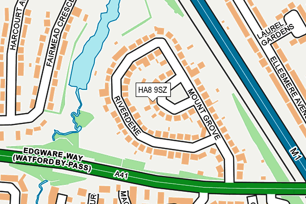 HA8 9SZ map - OS OpenMap – Local (Ordnance Survey)