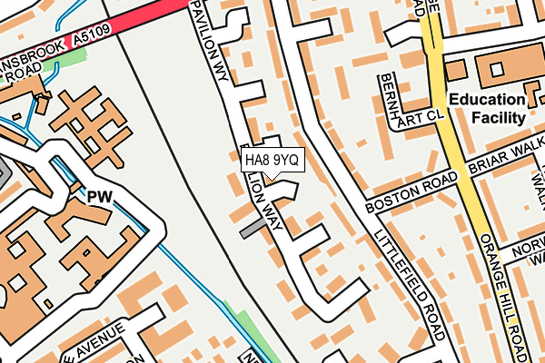 HA8 9YQ map - OS OpenMap – Local (Ordnance Survey) HA8 9YQ map - OS OpenMap – Local (Ordnance Survey)