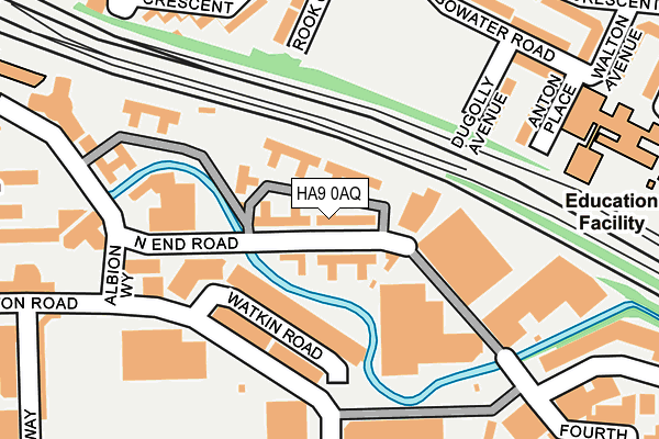 HA9 0AQ map - OS OpenMap – Local (Ordnance Survey) HA9 0AQ map - OS OpenMap – Local (Ordnance Survey)