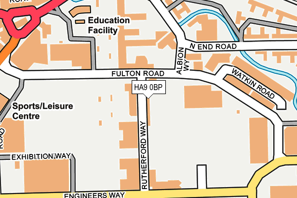 HA9 0BP map - OS OpenMap – Local (Ordnance Survey) HA9 0BP map - OS OpenMap – Local (Ordnance Survey)
