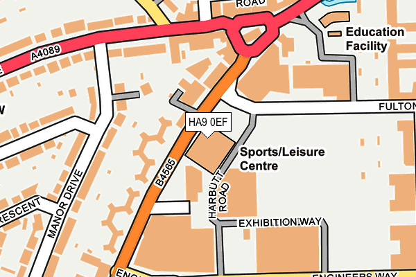 HA9 0EF map - OS OpenMap – Local (Ordnance Survey) HA9 0EF map - OS OpenMap – Local (Ordnance Survey)