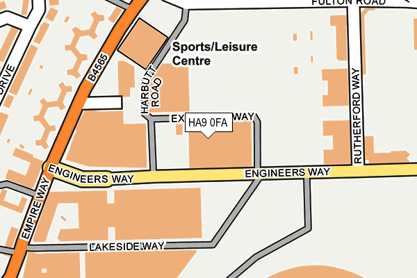 HA9 0FA map - OS OpenMap – Local (Ordnance Survey) HA9 0FA map - OS OpenMap – Local (Ordnance Survey)