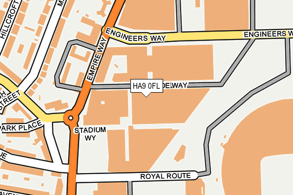 HA9 0FL map - OS OpenMap – Local (Ordnance Survey) HA9 0FL map - OS OpenMap – Local (Ordnance Survey)