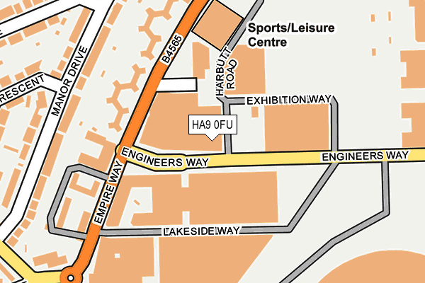 HA9 0FU map - OS OpenMap – Local (Ordnance Survey) HA9 0FU map - OS OpenMap – Local (Ordnance Survey)