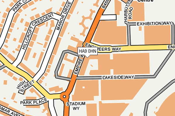 HA9 0HN map - OS OpenMap – Local (Ordnance Survey) HA9 0HN map - OS OpenMap – Local (Ordnance Survey)