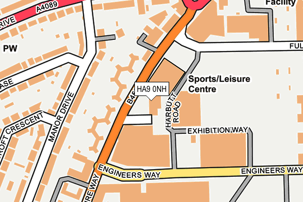 HA9 0NH map - OS OpenMap – Local (Ordnance Survey) HA9 0NH map - OS OpenMap – Local (Ordnance Survey)