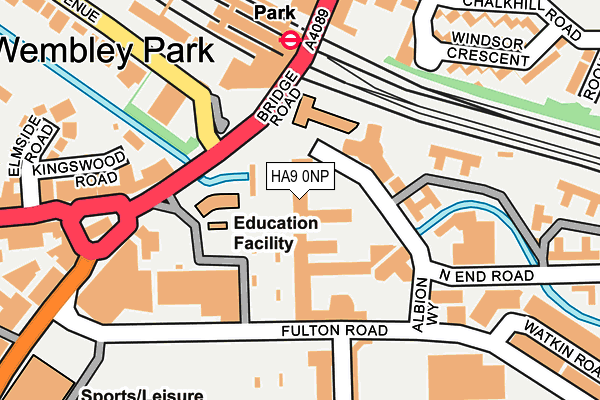 HA9 0NP map - OS OpenMap – Local (Ordnance Survey)
