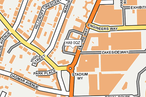 HA9 0QZ map - OS OpenMap – Local (Ordnance Survey) HA9 0QZ map - OS OpenMap – Local (Ordnance Survey)