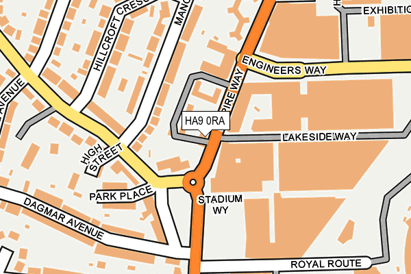HA9 0RA map - OS OpenMap – Local (Ordnance Survey) HA9 0RA map - OS OpenMap – Local (Ordnance Survey)