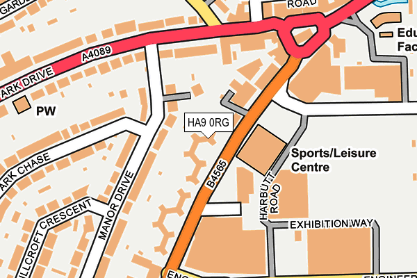 HA9 0RG map - OS OpenMap – Local (Ordnance Survey) HA9 0RG map - OS OpenMap – Local (Ordnance Survey)