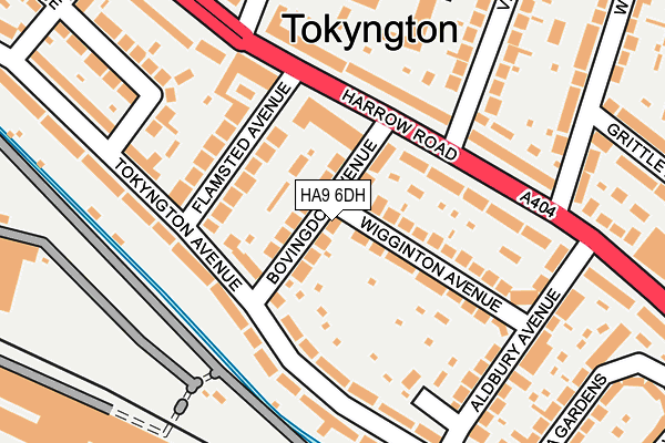 HA9 6DH map - OS OpenMap – Local (Ordnance Survey)