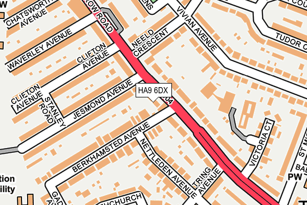 HA9 6DX map - OS OpenMap – Local (Ordnance Survey) HA9 6DX map - OS OpenMap – Local (Ordnance Survey)
