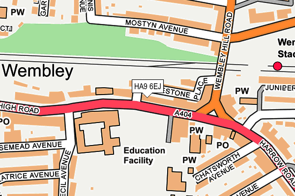 HA9 6EJ map - OS OpenMap – Local (Ordnance Survey) HA9 6EJ map - OS OpenMap – Local (Ordnance Survey)
