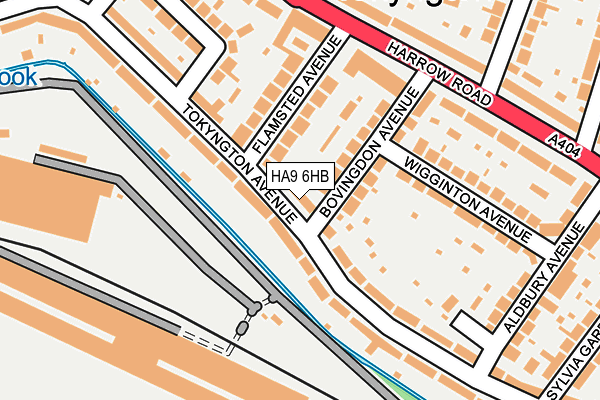 HA9 6HB map - OS OpenMap – Local (Ordnance Survey) HA9 6HB map - OS OpenMap – Local (Ordnance Survey)