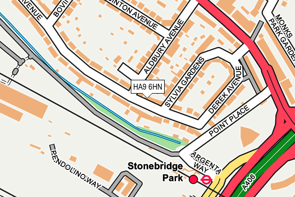 HA9 6HN map - OS OpenMap – Local (Ordnance Survey)