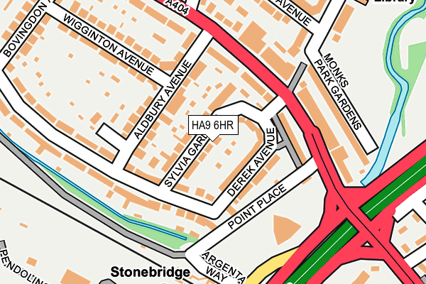 HA9 6HR map - OS OpenMap – Local (Ordnance Survey)
