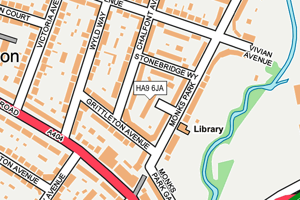 HA9 6JA map - OS OpenMap – Local (Ordnance Survey) HA9 6JA map - OS OpenMap – Local (Ordnance Survey)
