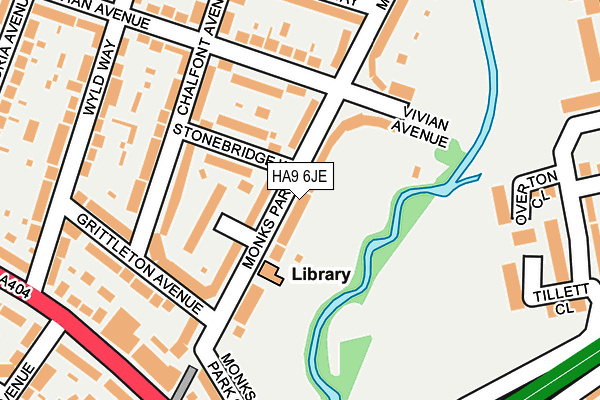 HA9 6JE map - OS OpenMap – Local (Ordnance Survey) HA9 6JE map - OS OpenMap – Local (Ordnance Survey)