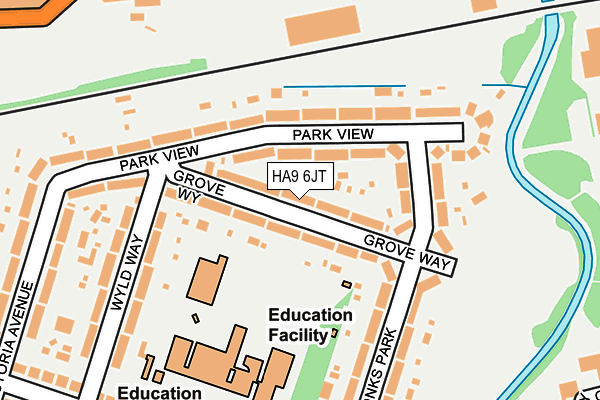 HA9 6JT map - OS OpenMap – Local (Ordnance Survey) HA9 6JT map - OS OpenMap – Local (Ordnance Survey)