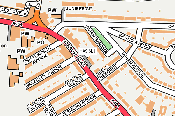 HA9 6LJ map - OS OpenMap – Local (Ordnance Survey) HA9 6LJ map - OS OpenMap – Local (Ordnance Survey)