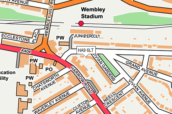 HA9 6LT map - OS OpenMap – Local (Ordnance Survey) HA9 6LT map - OS OpenMap – Local (Ordnance Survey)