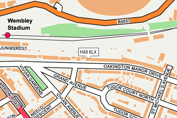 HA9 6LX map - OS OpenMap – Local (Ordnance Survey)