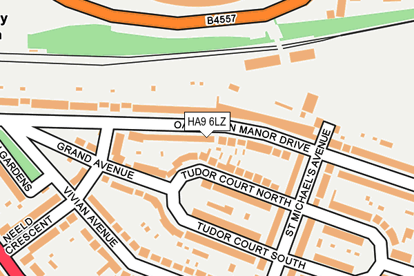 HA9 6LZ map - OS OpenMap – Local (Ordnance Survey) HA9 6LZ map - OS OpenMap – Local (Ordnance Survey)