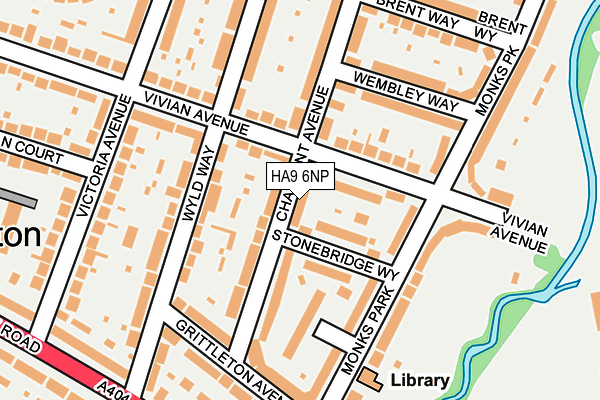 HA9 6NP map - OS OpenMap – Local (Ordnance Survey) HA9 6NP map - OS OpenMap – Local (Ordnance Survey)