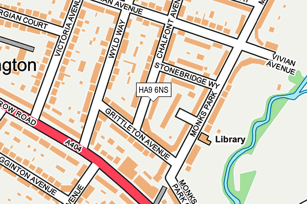 HA9 6NS map - OS OpenMap – Local (Ordnance Survey) HA9 6NS map - OS OpenMap – Local (Ordnance Survey)