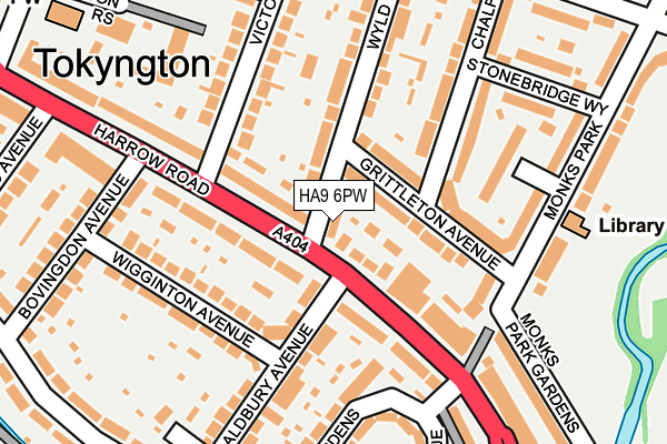 HA9 6PW map - OS OpenMap – Local (Ordnance Survey) HA9 6PW map - OS OpenMap – Local (Ordnance Survey)