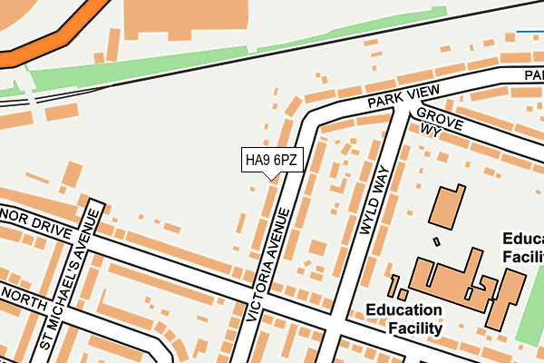 HA9 6PZ map - OS OpenMap – Local (Ordnance Survey) HA9 6PZ map - OS OpenMap – Local (Ordnance Survey)