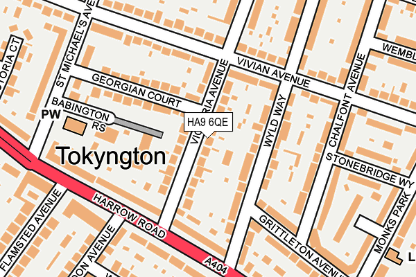 HA9 6QE map - OS OpenMap – Local (Ordnance Survey) HA9 6QE map - OS OpenMap – Local (Ordnance Survey)