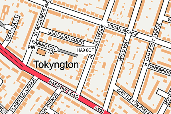HA9 6QF map - OS OpenMap – Local (Ordnance Survey)