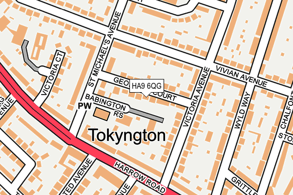 HA9 6QG map - OS OpenMap – Local (Ordnance Survey) HA9 6QG map - OS OpenMap – Local (Ordnance Survey)