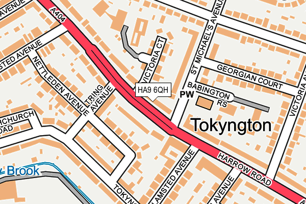 HA9 6QH map - OS OpenMap – Local (Ordnance Survey)