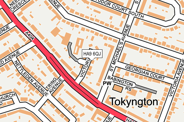 HA9 6QJ map - OS OpenMap – Local (Ordnance Survey) HA9 6QJ map - OS OpenMap – Local (Ordnance Survey)