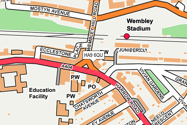 HA9 6QU map - OS OpenMap – Local (Ordnance Survey) HA9 6QU map - OS OpenMap – Local (Ordnance Survey)