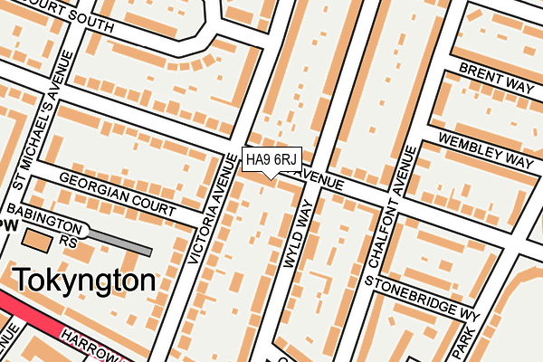 HA9 6RJ map - OS OpenMap – Local (Ordnance Survey) HA9 6RJ map - OS OpenMap – Local (Ordnance Survey)