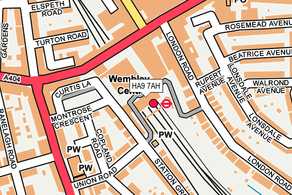 HA9 7AH map - OS OpenMap – Local (Ordnance Survey)