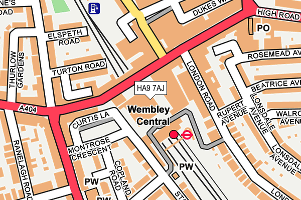 HA9 7AJ map - OS OpenMap – Local (Ordnance Survey) HA9 7AJ map - OS OpenMap – Local (Ordnance Survey)