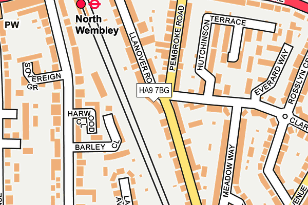 HA9 7BG map - OS OpenMap – Local (Ordnance Survey) HA9 7BG map - OS OpenMap – Local (Ordnance Survey)