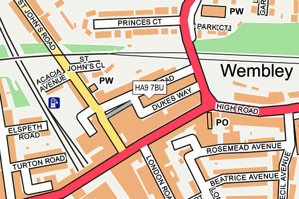 HA9 7BU map - OS OpenMap – Local (Ordnance Survey) HA9 7BU map - OS OpenMap – Local (Ordnance Survey)