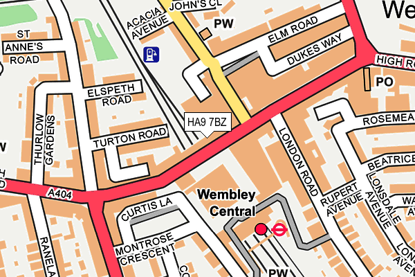 HA9 7BZ map - OS OpenMap – Local (Ordnance Survey) HA9 7BZ map - OS OpenMap – Local (Ordnance Survey)