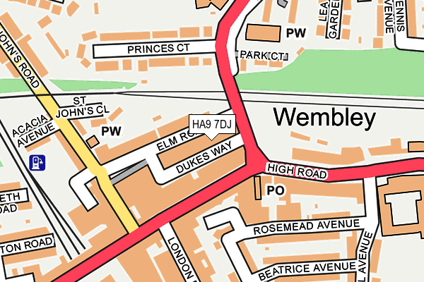 HA9 7DJ map - OS OpenMap – Local (Ordnance Survey) HA9 7DJ map - OS OpenMap – Local (Ordnance Survey)