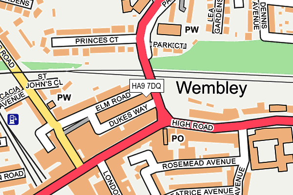 HA9 7DQ map - OS OpenMap – Local (Ordnance Survey) HA9 7DQ map - OS OpenMap – Local (Ordnance Survey)