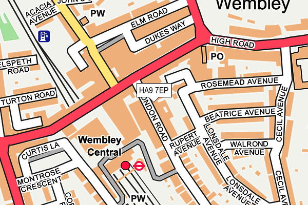HA9 7EP map - OS OpenMap – Local (Ordnance Survey) HA9 7EP map - OS OpenMap – Local (Ordnance Survey)
